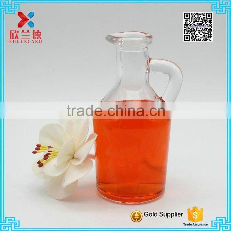 wholesale round unique clear airtight decorative glass wine bottle 100ml