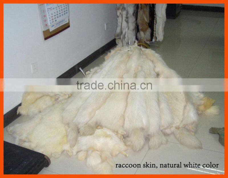 Factory prices white raccoon fur trim for hood