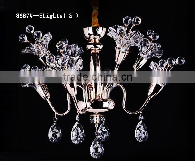 LED Modern K9 Clear Crystal Ceiling Light Pendant Lamp Chandelier Lighting