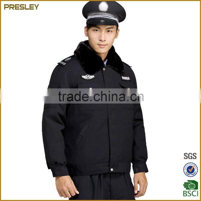 custom padded winter warm police uniform police work wear uniforms/security guard and police wear