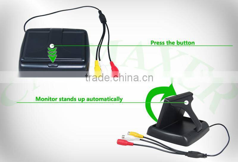 Mini Car Monitor 2ch 4.3 inch TFT 12V car lcd monitor mini tv