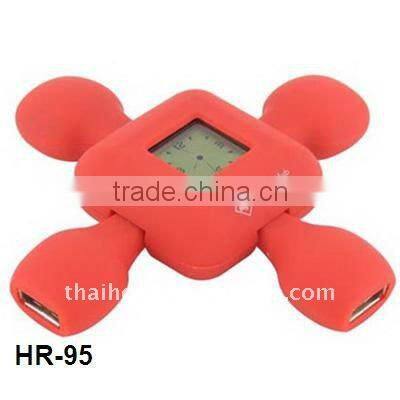 desktop mini usb hub with clock