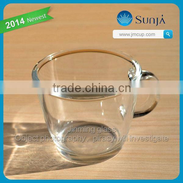 Espresso glass cups of coffee for bars custom cups clear glass mug with handle latte glass cups of coffee for bars