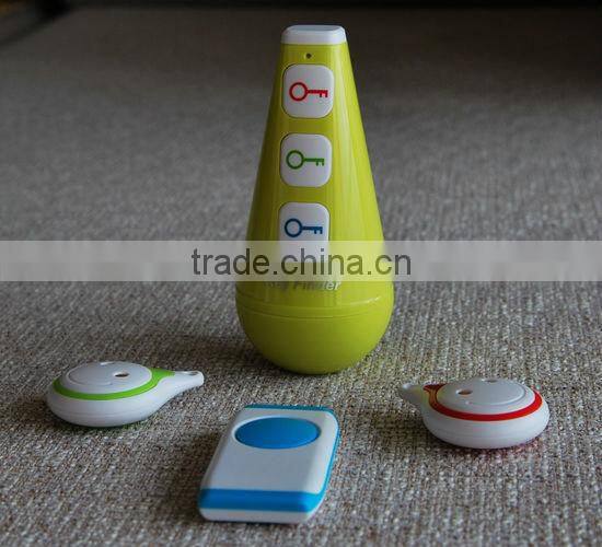 A Drag Three Key Finder Anti-Lost Cell Phone Search to Find Things Device Wireless Device to Find Things, White