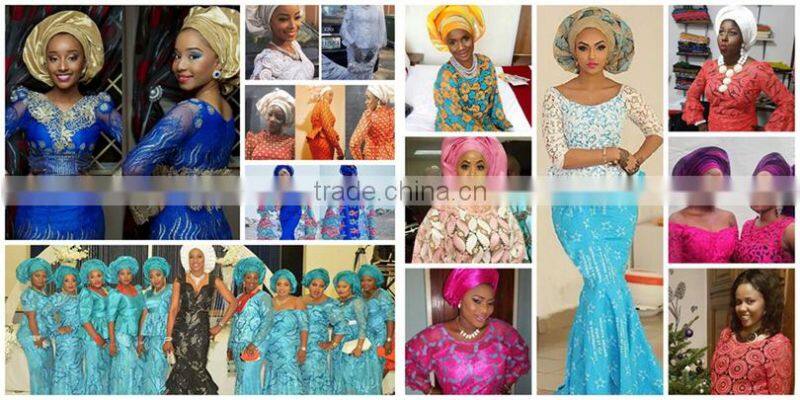 2016 Embroidered embroidery lace designs African lace fabrics tulle nigerian dress cheap tulle fabric