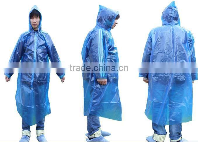 Disposable LDPE raincoats /plastic pe raincoats