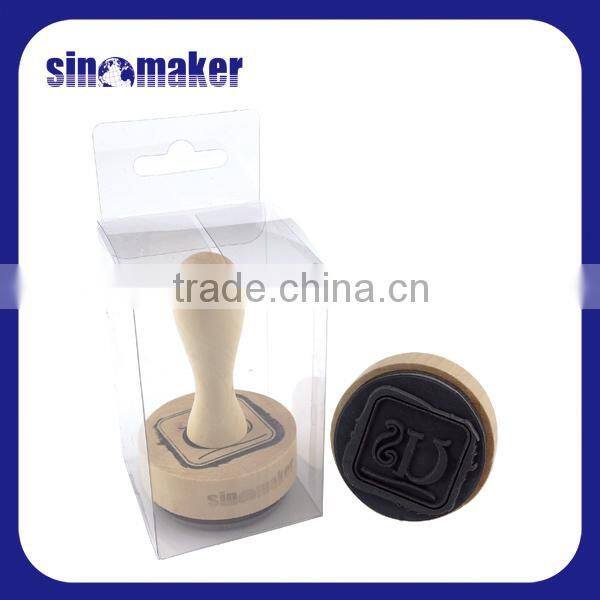 custom high quality wedding wooden stamps with handle for card making