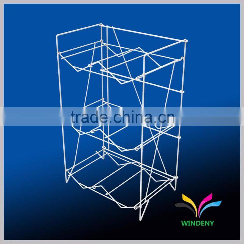 Foldable white portable 6 bottles metal 5 gallon water bottle rack