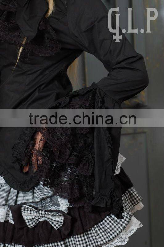 Cotton White Lace Short sleeve Cotton Lolita Blouse 81033