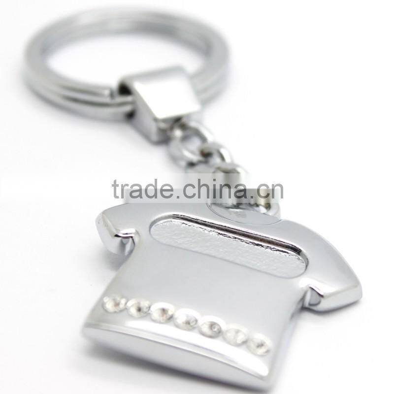 T shirt shaped promotion metal blank keychain