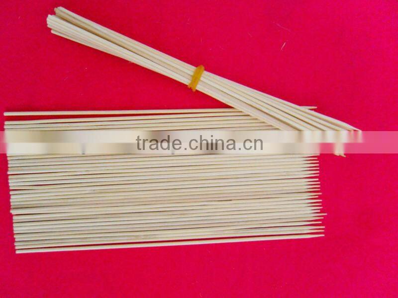 Natural high quality round disposable barbecue sticks