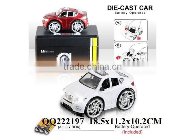 1:28 Hand-Driven Reaction Metal toy car with light &music