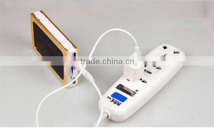 Emergency 10000mah solar powered portable charger