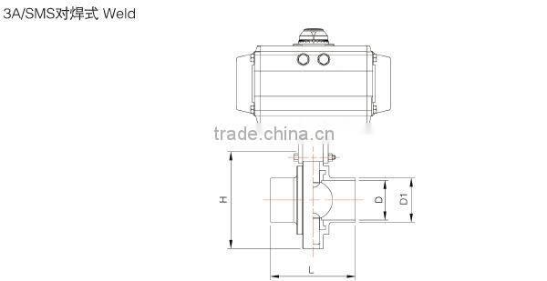 LPC12 series Sanitary Butterfly Valve Stainless Steel Buttery Valve