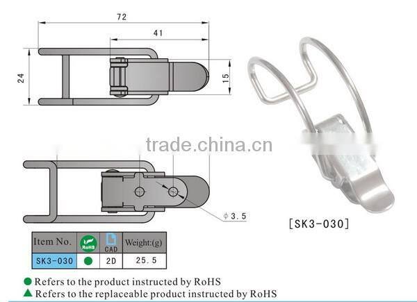 SK3-030 stainless steel (sus304)panel toggle latch