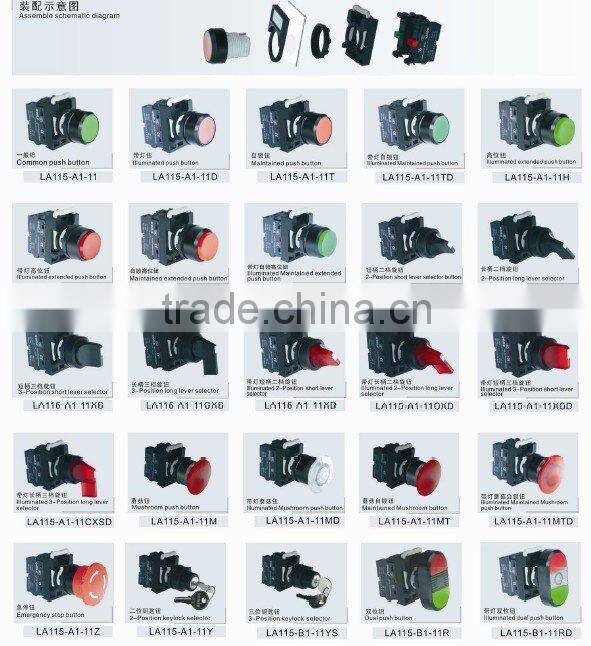 22mm Illuminated Push button switch