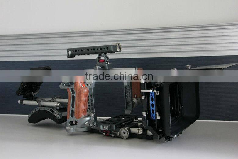 Tilta TT-BMC-07 dslr shoulder rig 15mm BMCC rig for BlackMagic Camera Cage + follow focus + 4*4 Carbon Matte box