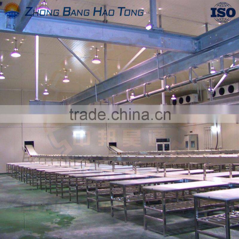 cattle offal hooks disinfection systems mounted on the quarantine conveyor for cattle slaughterhouse