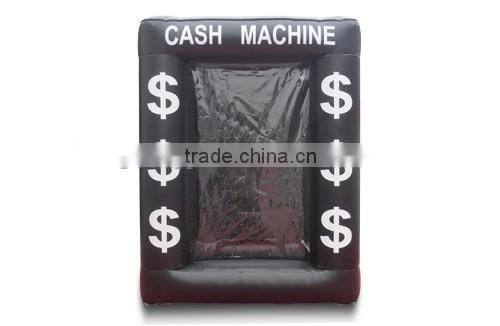 inflatable grabbing money cash machine cube booth