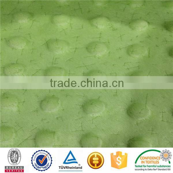 Width 180CM Dots Print Minky Fabric Print Fabric for Baby Blanket