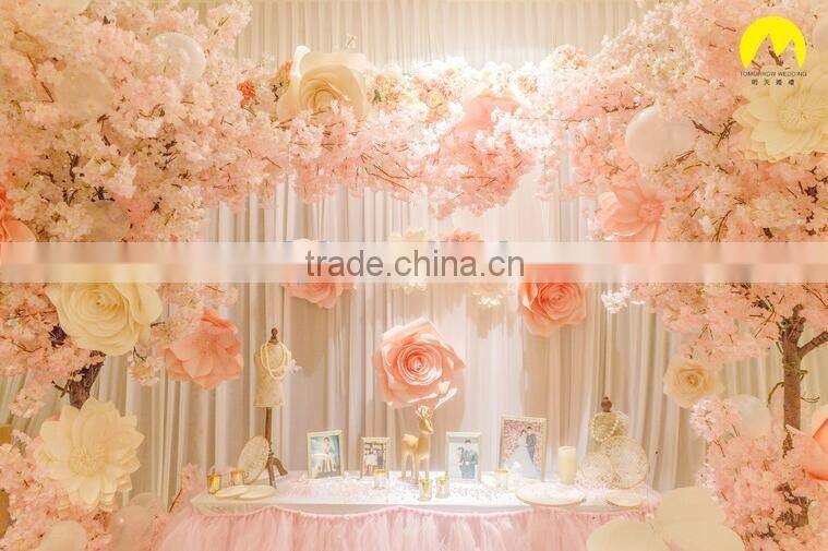 Gaint Artificial Paper Foam Floral Flowers For Wall Decoration Wedding Decoration
