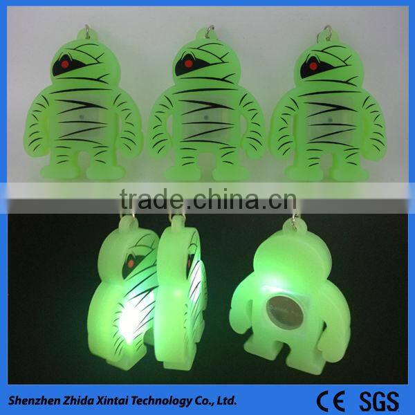 key decorative silicone LED light climbing keychain