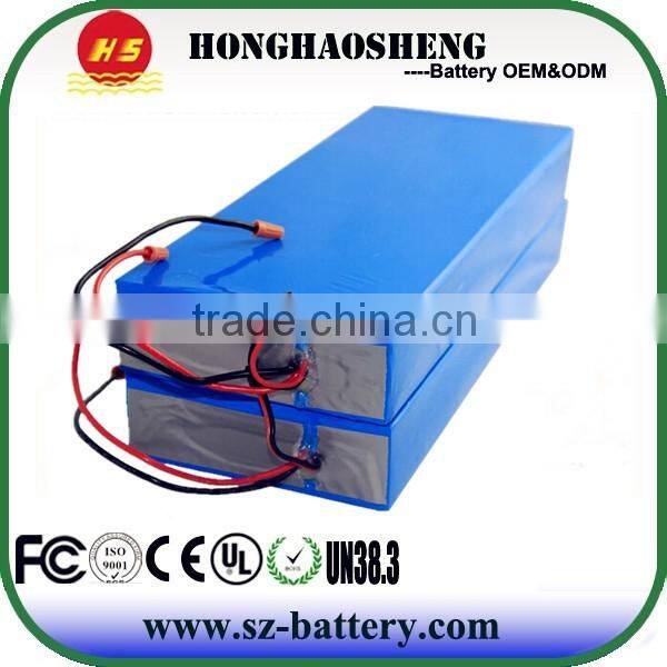 Deep cycle rechargeable 72V 60Ah Lifepo4 battery pack with BMS and charger