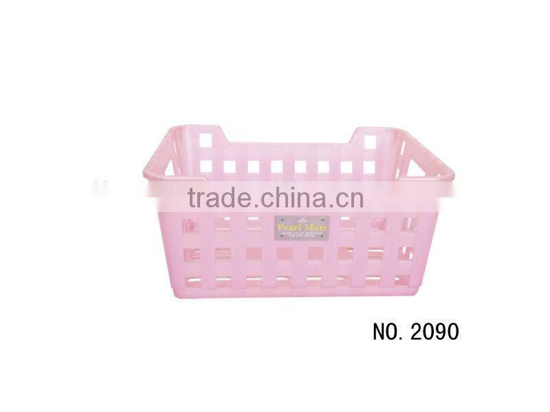 Plastic storage basket/basket/Handle basket/Mini baskets/Sundries Basket/oblong basket/small basket/kid basket/Single handle