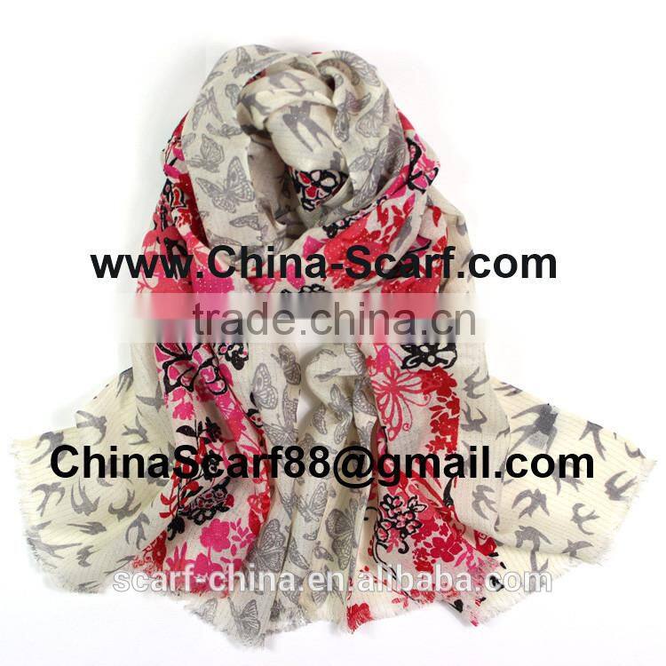 Wholesale gold thread wool scarf