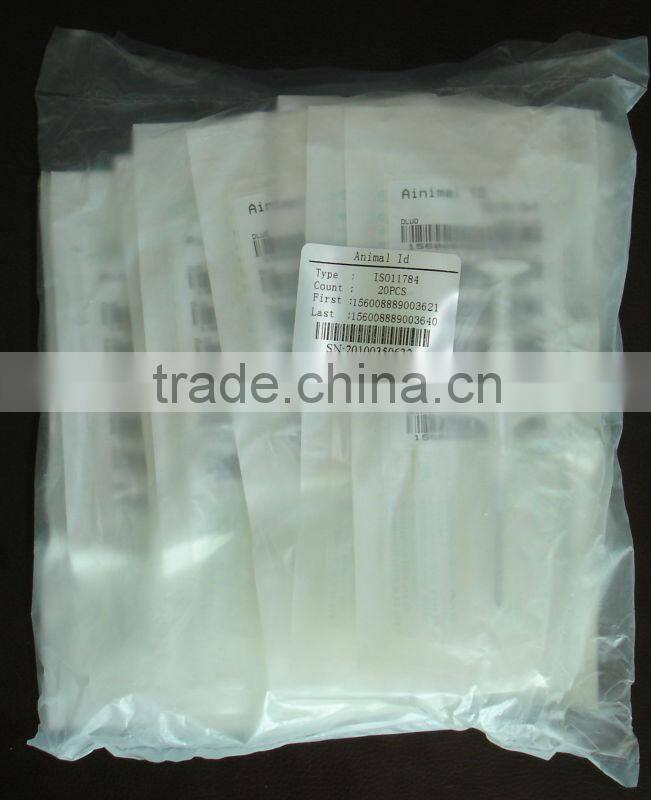 White Veterinary Injector with glass transponder