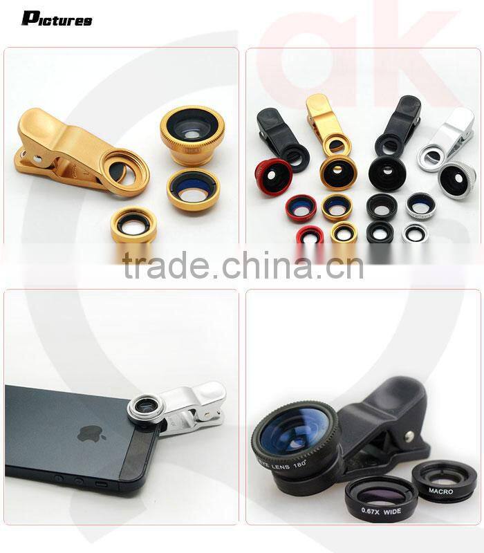 Magnetic 3in1 Fisheye Lens+Wide Angle+Micro Lens Photo Kit for iPhone