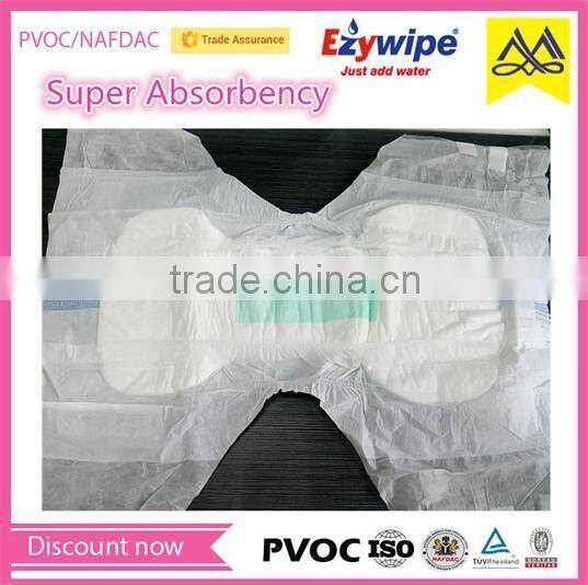 New cloth-like back sheet adult diaper, velcro soft fabric adult nappies, disposable adult diaper