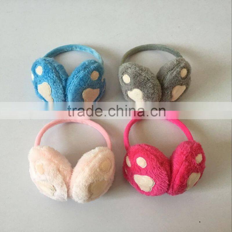Super adorable winter warm plush earmuffs carton earmuff for child