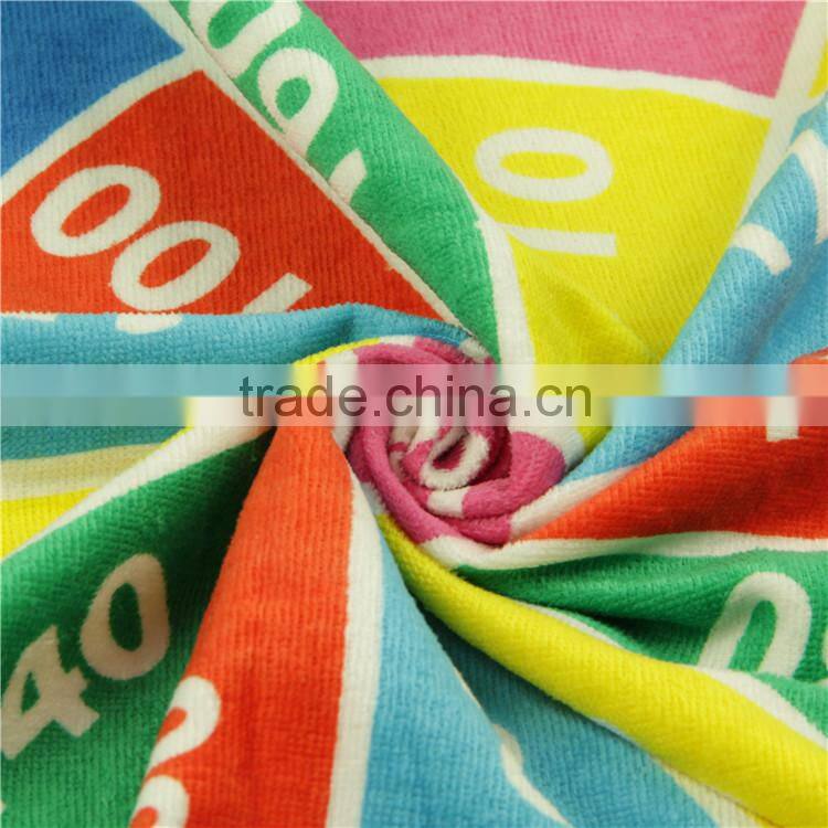 100% cotton reactive velvet printed high grade Compass printed game towel