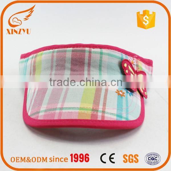 elastic band visor wholesale cotton plaid sun visors helmet visor