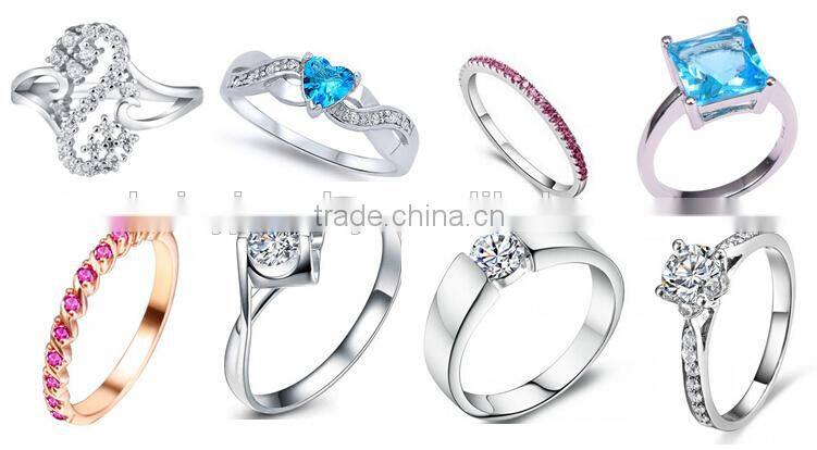 Fashion Jewelry diamond women 925 silver ring with purple stone
