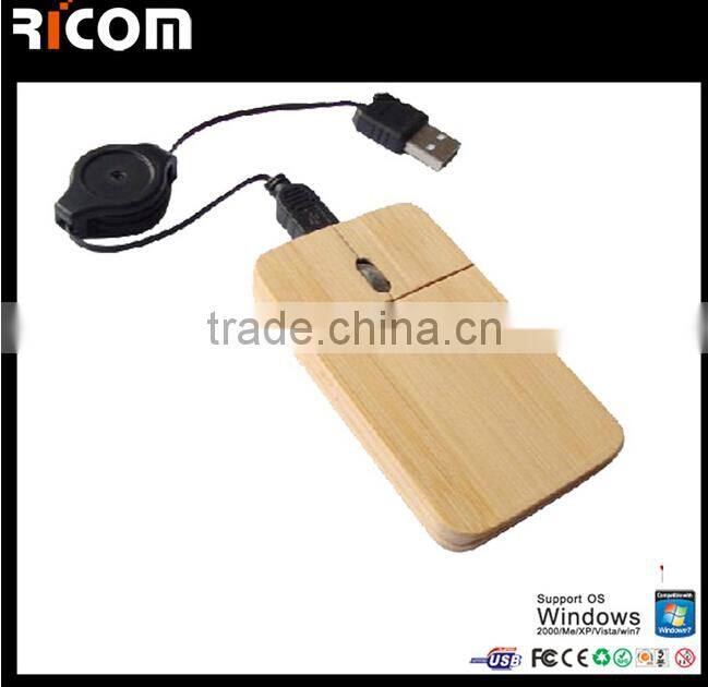 high quality ultra slim wooden mouse,computer wooden mouse,usb wooden mouse--Shenzhen Ricom