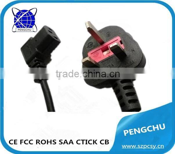 UK AC Power Cord 3 Pin Cable 220V 13A