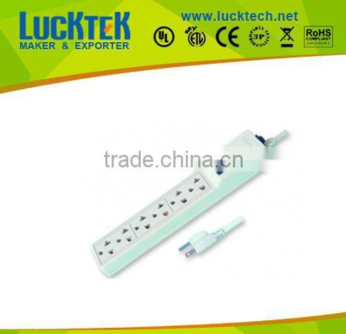 6ways American Switched Power Extension Socket with Surge Protection