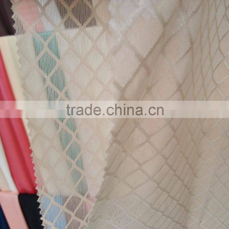 Wholesale warp knitted lozenge pattern jacquard fabric, lady's fashion clothing jacquard fabric