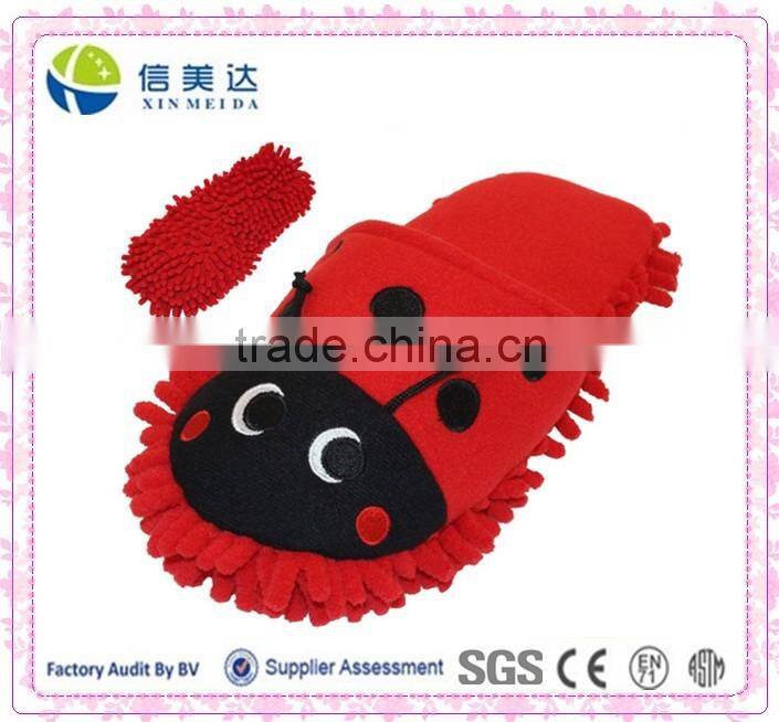 Funny plush animal shaped insect women slippers