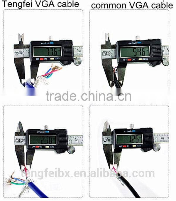 3m VGA cable Shielded VGA / SVGA Cable Manufacturer&Supplier&Exporter