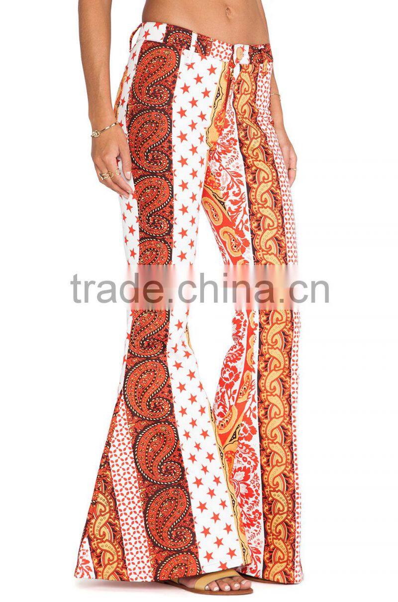 women long pants new design pants bell shaped long pants