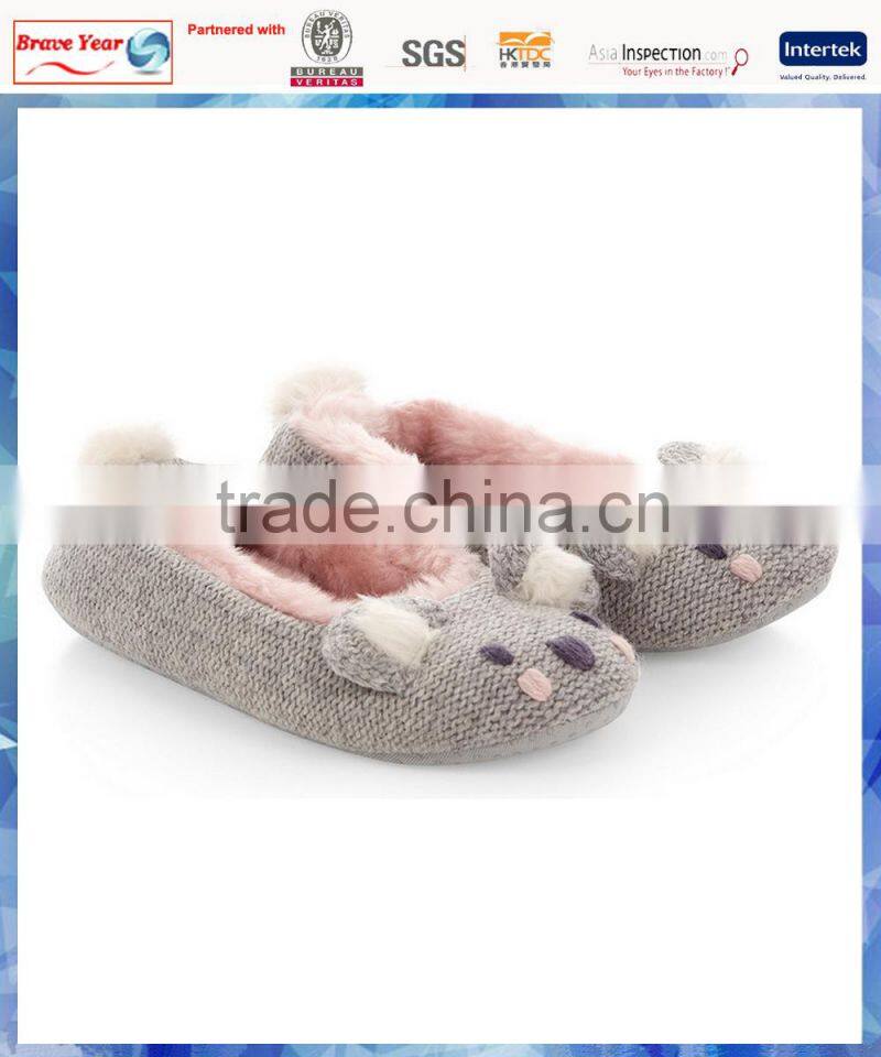 animal koala knitting pattern slipper/teenagers girls winter slipper