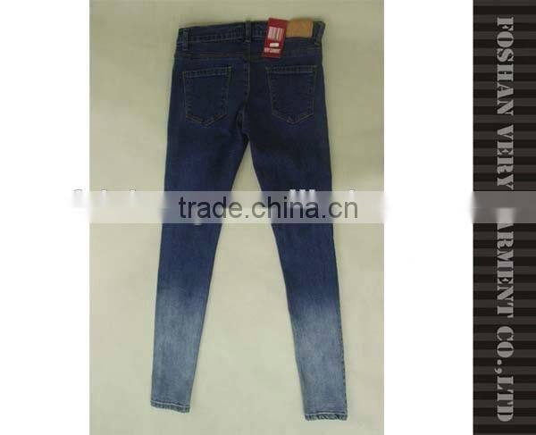 silm fit pencial ladies jeans top design with gradual change