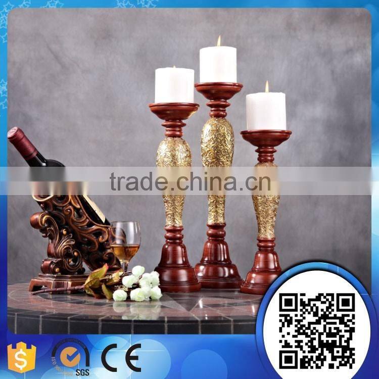 factory supply luxurious polyresin candle stand holders