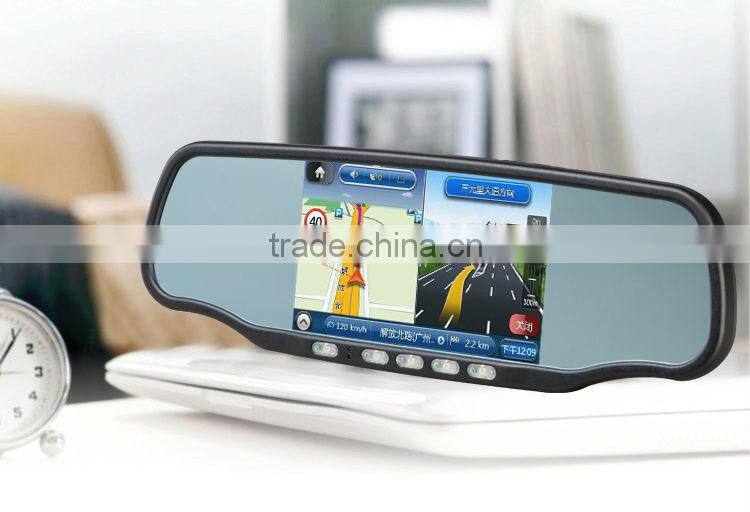 2013 New Arrival !Rear View Mirror Device +GPS navigation+ Car DVR+blutooth+free map+cheap price
