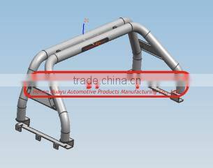 High quality 3" American Style Stainless Steel Roll Bar with side handrails for D-max2007-2012