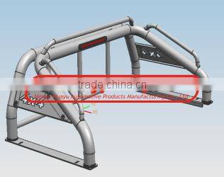 High quality 3" American Style Stainless Steel Roll Bar with side handrails for D-max2007-2012