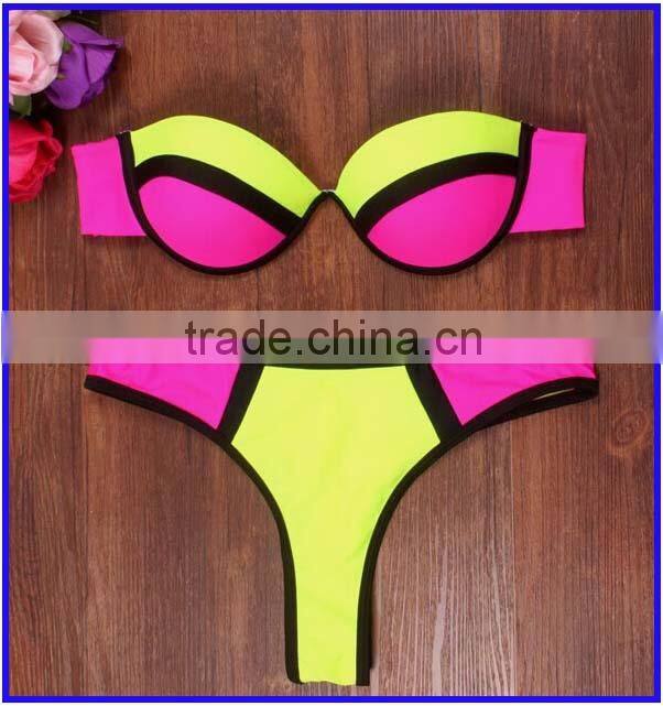 New arrival fitness black sex girls open bikini